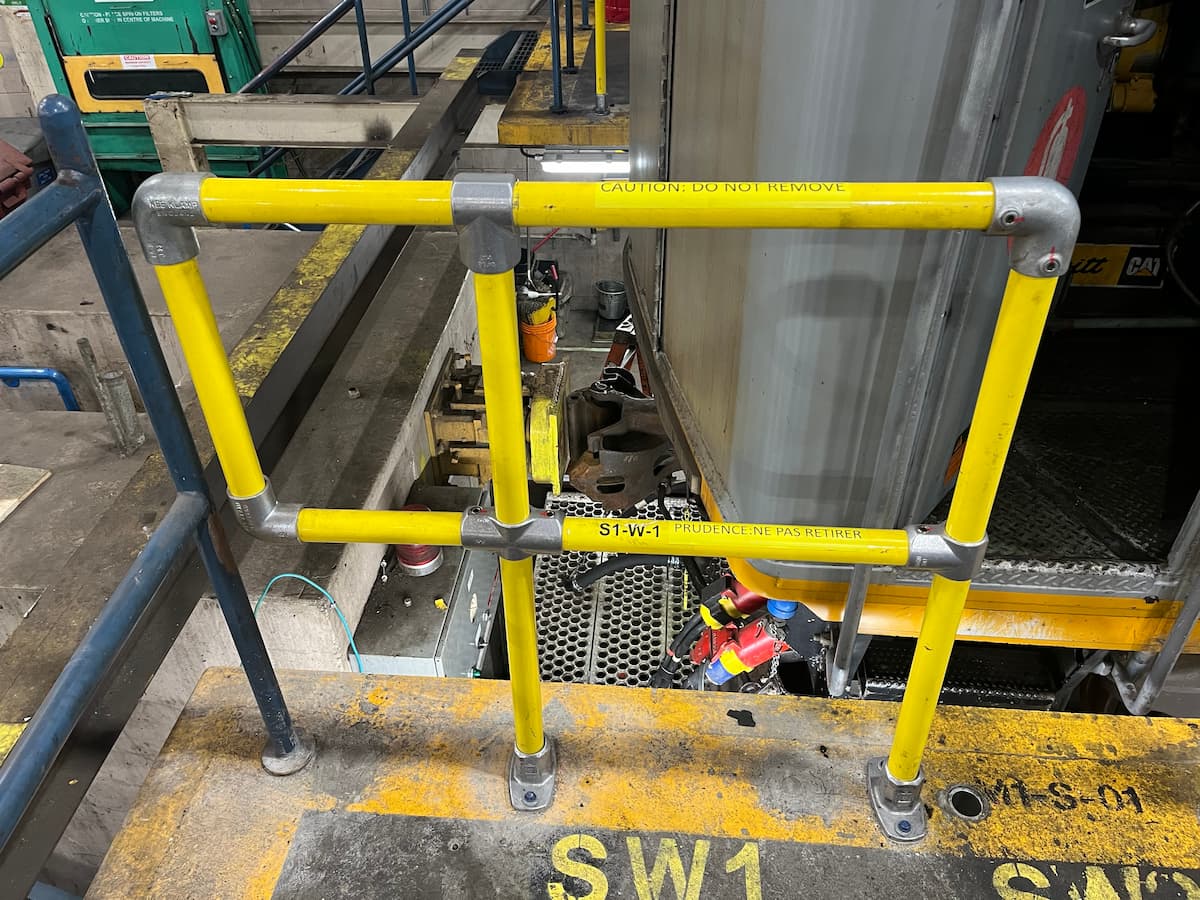 Industrial guardrail improvements enhancing fall protection