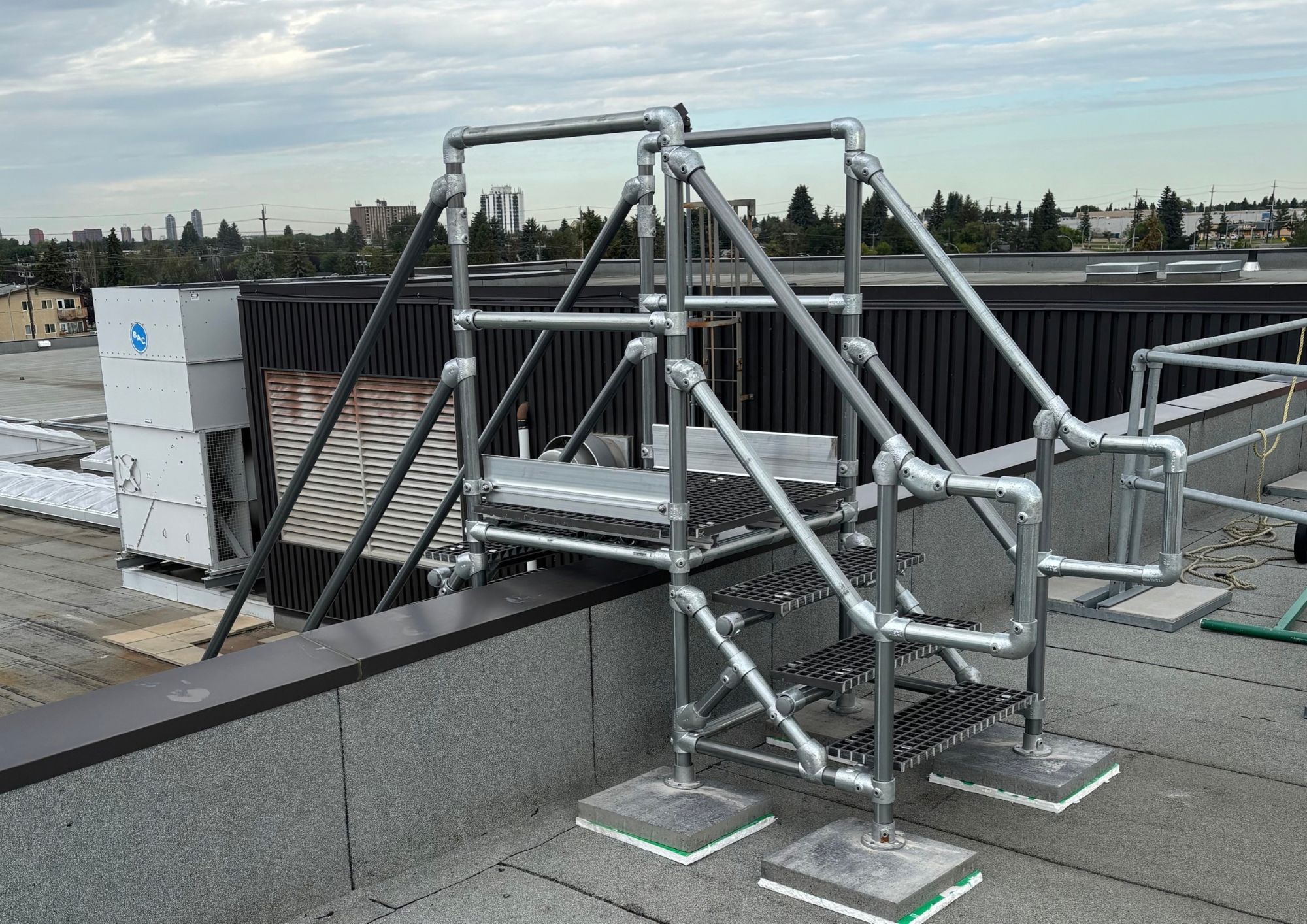 Permanent rooftop access structure for educational facilities