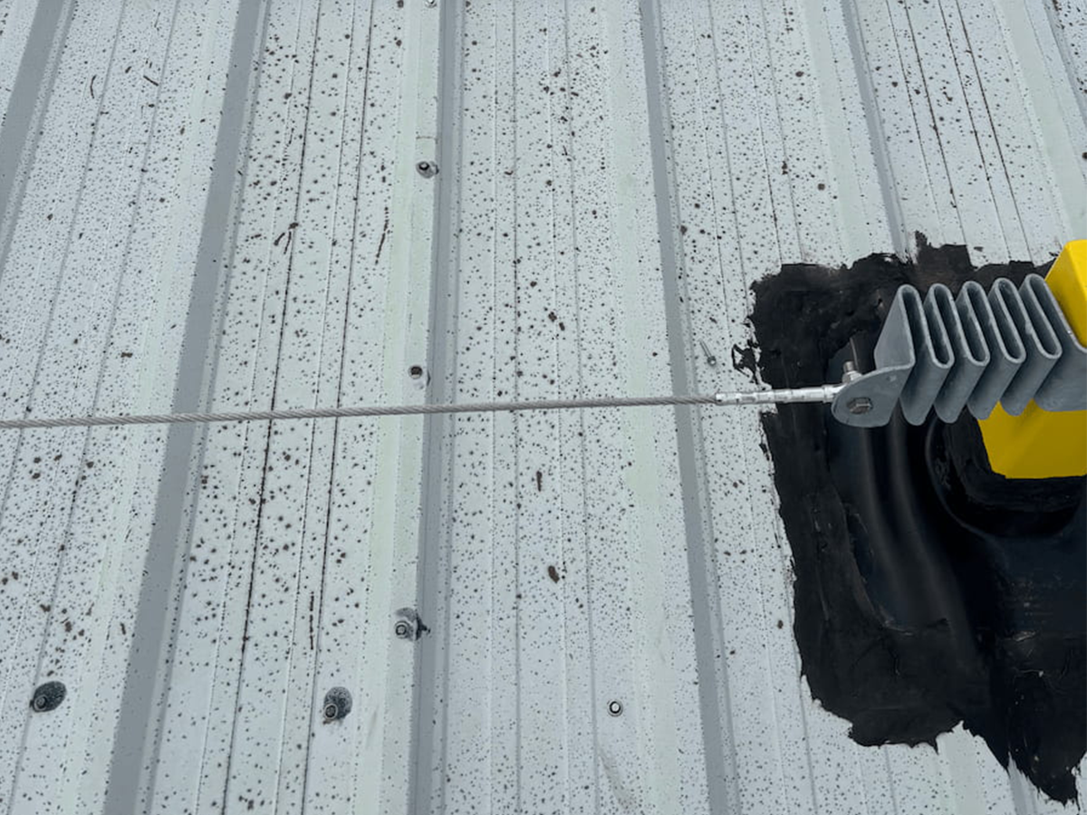 Lifeline systems solutions for workers on a rooftop