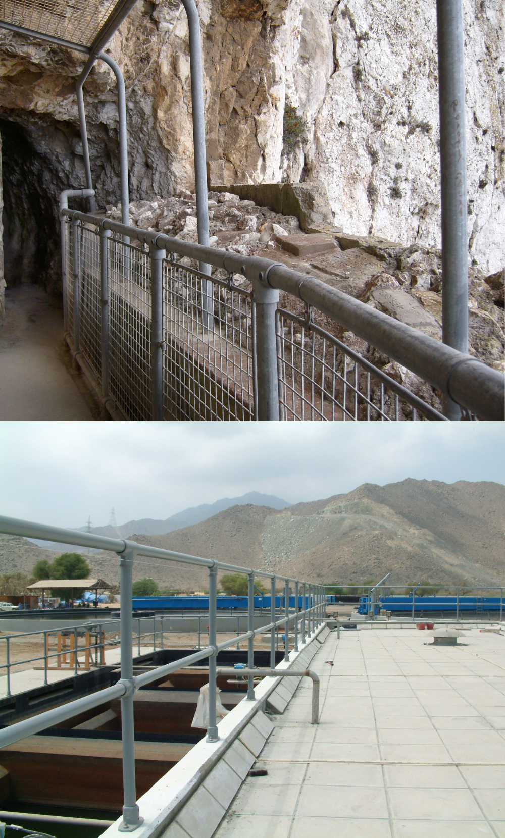 Ground based guardrail system for mining facility safety
