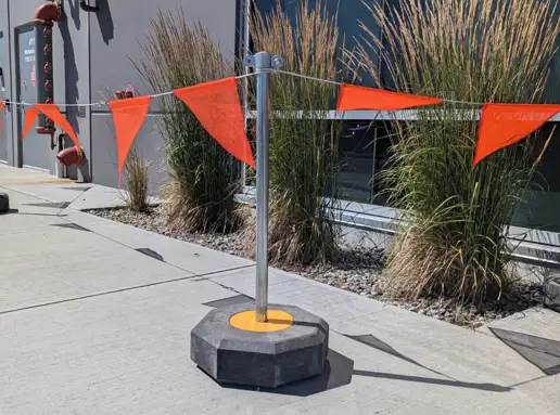 Fall Protection Warning Line Flags Canadian Fall Protection Standards - Kee Safety