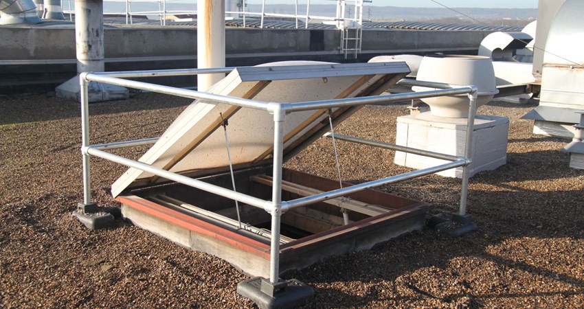 Kee Dome Skylight Railing / Rooftop Fall Protection / Rooftop Safety / Work at height