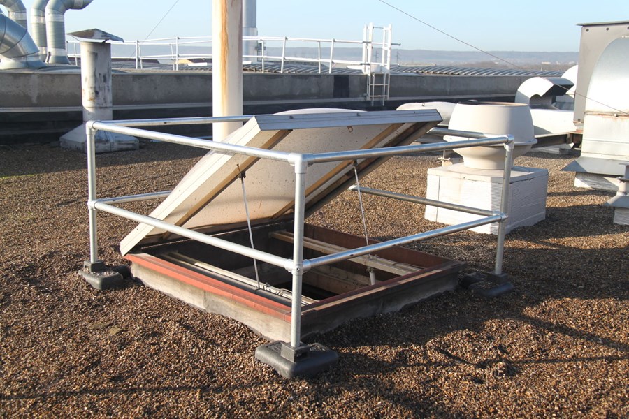 Kee Dome Skylight Railing / Rooftop Fall Protection / Rooftop Safety / Work at height