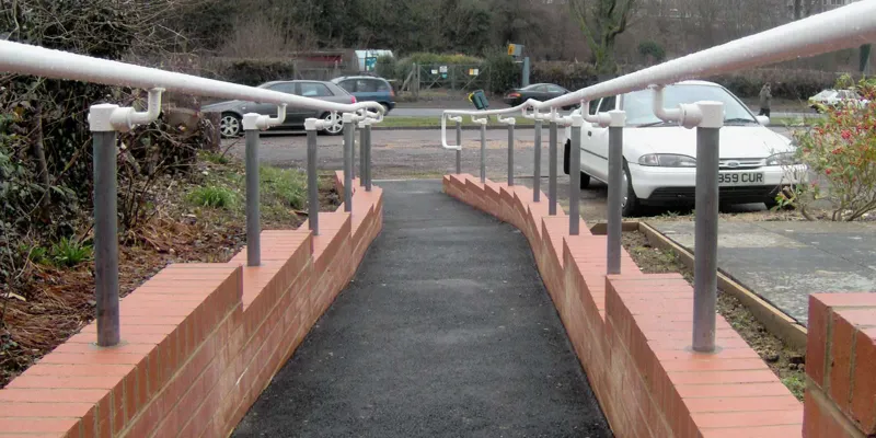 Safety Railing and Modular Guardrail made from Slip-on Railing Fittings ...