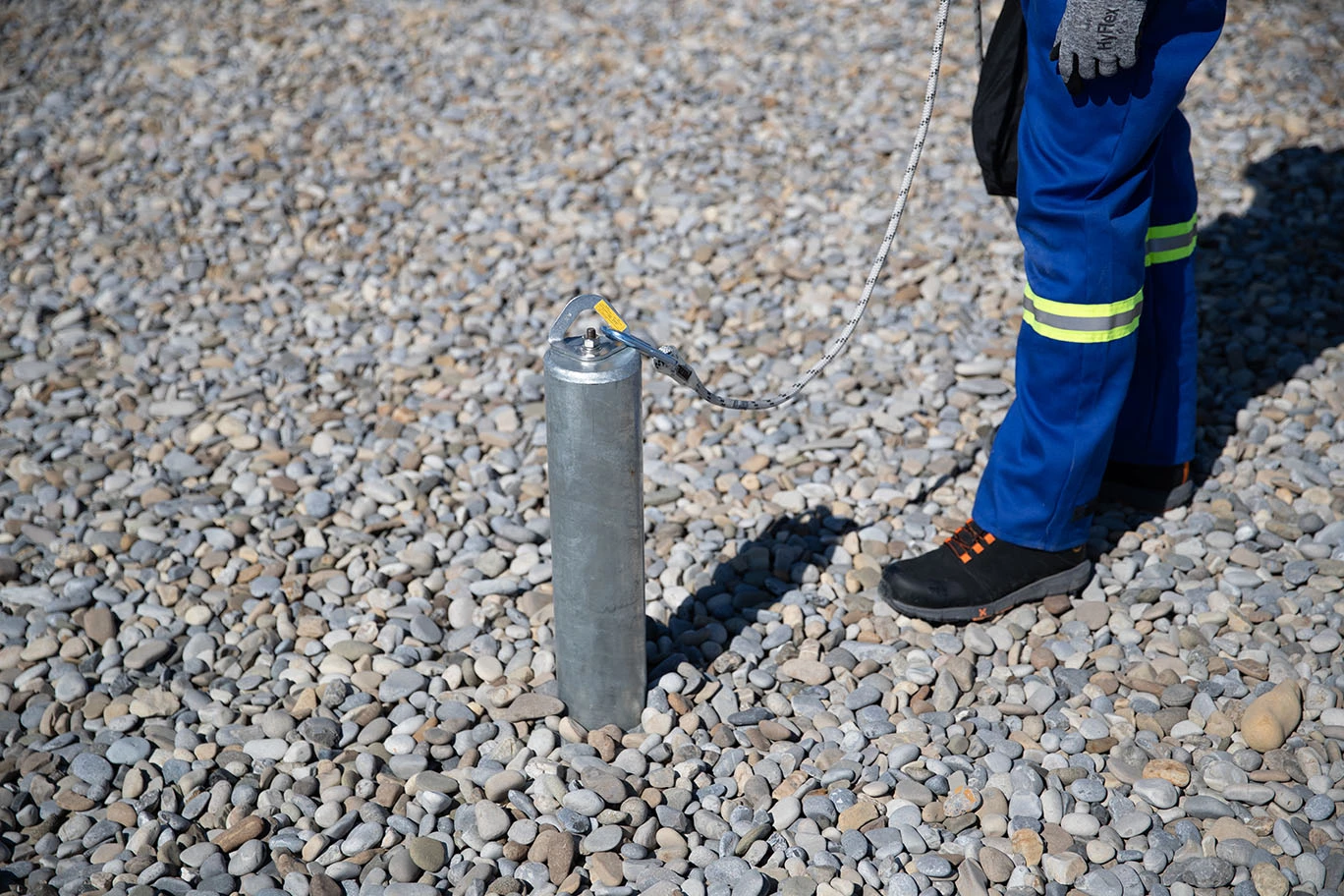 Stay grounded when working at height with Kee Post permanent roof anchor