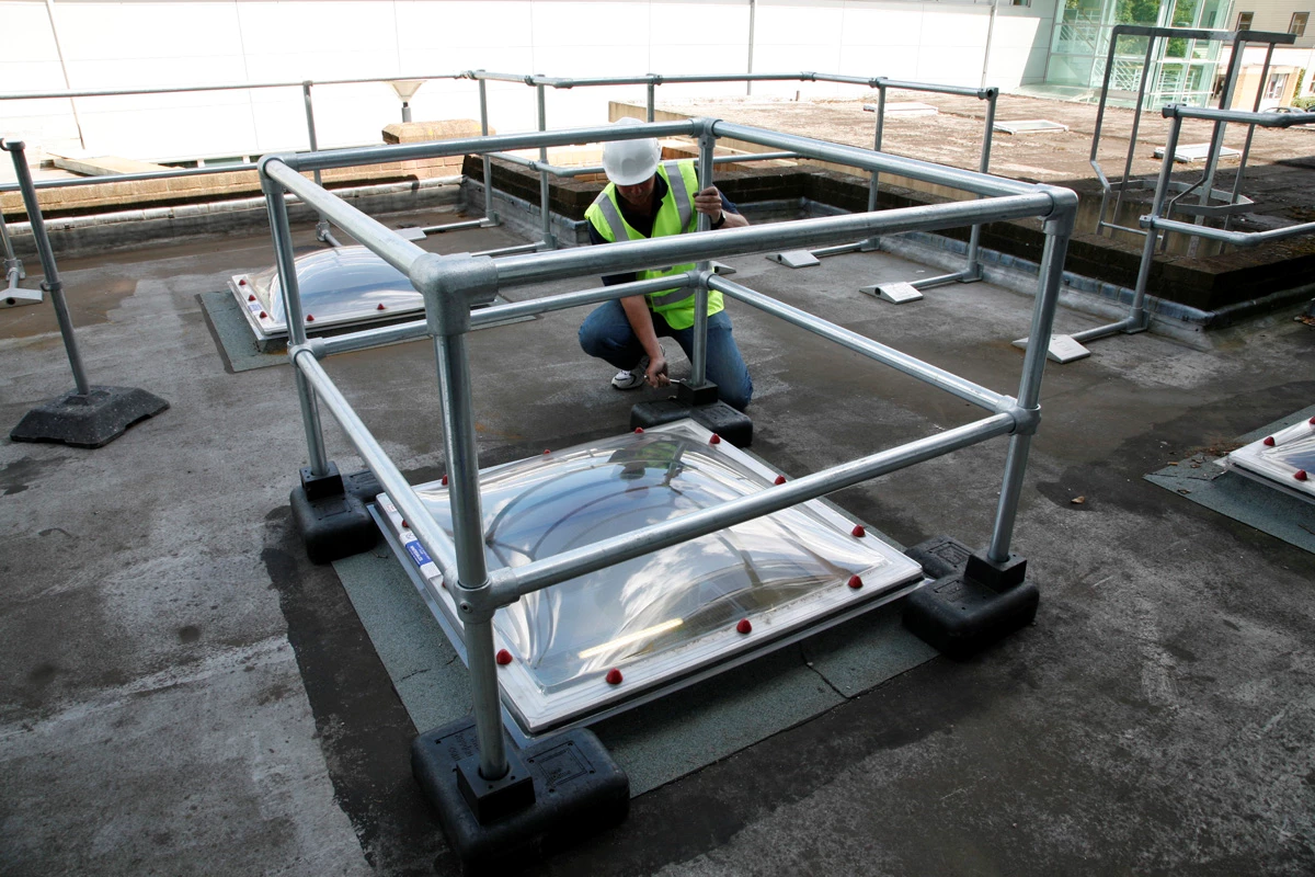 Kee Dome Skylight Railing / Rooftop Fall Protection / Rooftop Safety / Work at height