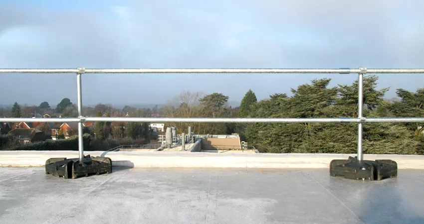 Roof edge fall protection | roof fall protection | rooftop guardrail