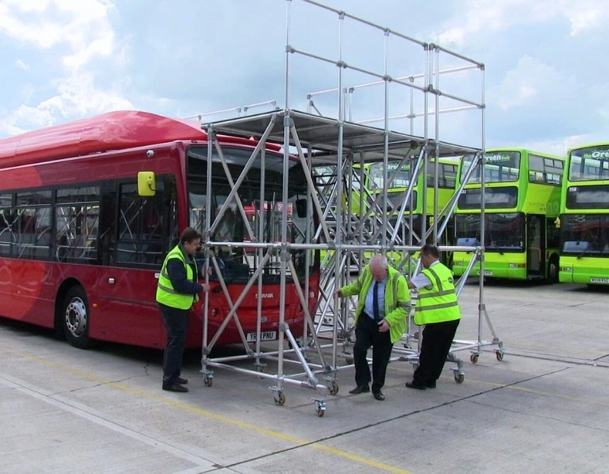 Kee Safety modular platform used for maintenance in Alberta