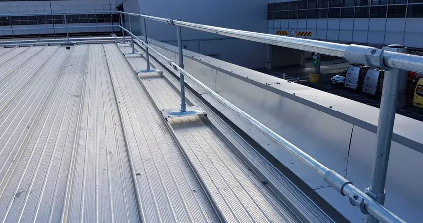 KeeGuard Rooftop Collective Fall Protection | Rooftop Guardrail for metal roof