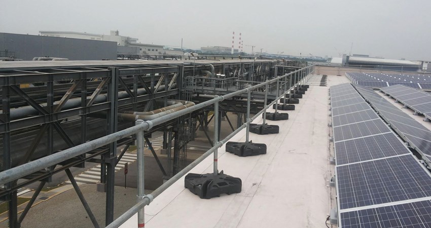 KeeGuard Contractor Roof Railing Non- penetrating | safety guardrail | rooftop railings | collective fall protection