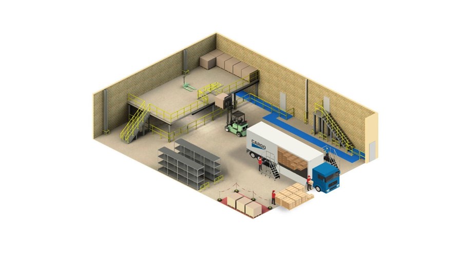 Safety solutions for Warehouses and Vehicle Maintenance / fall protection equipment / safety railing / safety guard rails/ safe access platforms