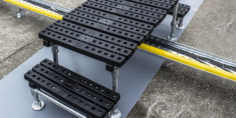 Adhesive Safety Rails Safety Railing and Modular Guardrail made from Slip-on Railing Fittings ...