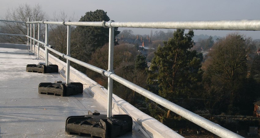 Roof edge fall protection | rooftop safety railings