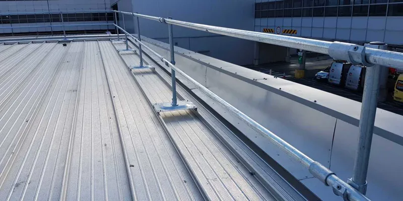 Safety Railing and Modular Guardrail made from Slip-on Railing Fittings ...