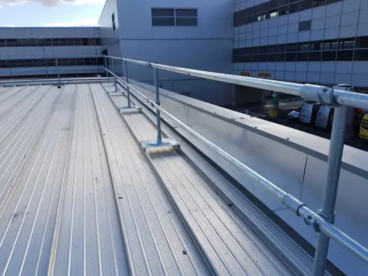 Slip Joint Railing Safety Railing and Modular Guardrail made from Slip-on Railing Fittings ...