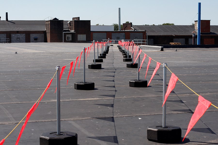 warning line / marking perimeters indoors and outdoors / free-standing demarcation / demarcation system