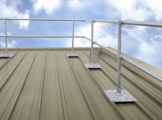 roof fall protection | rooftop guardrail | Roof edge protection solutions for metal roof