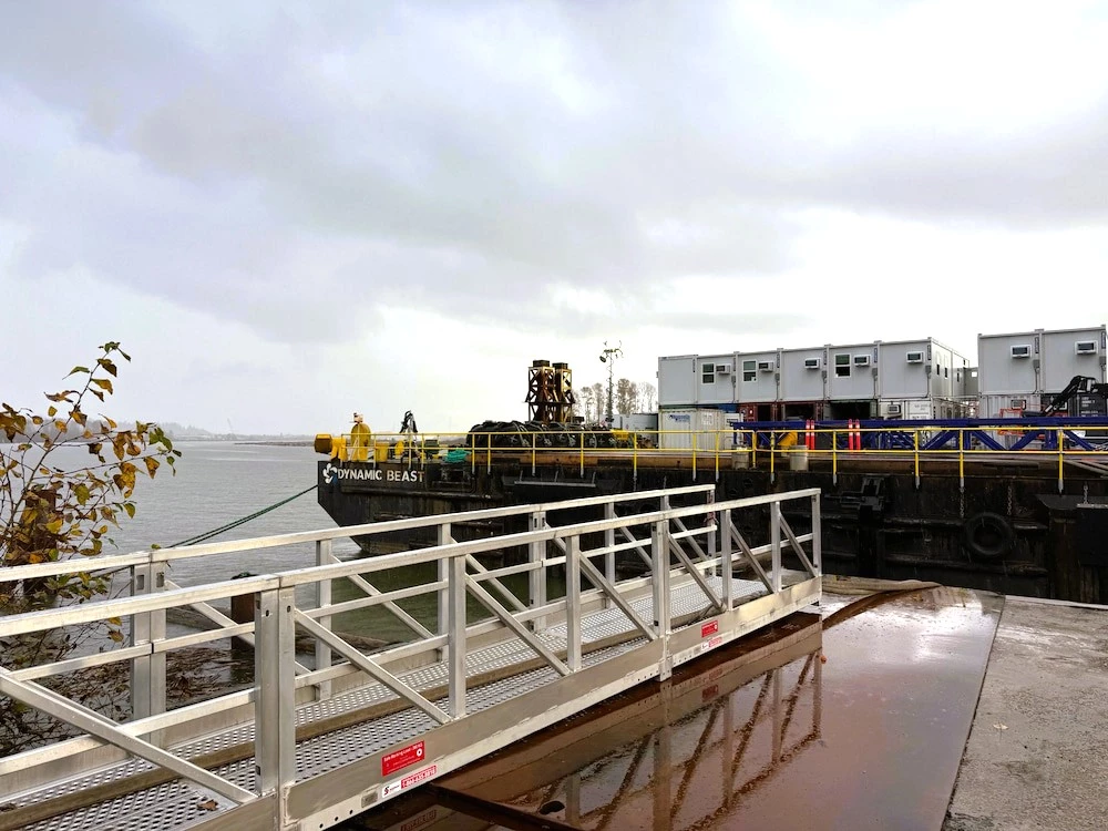 Railings for BC largest barge