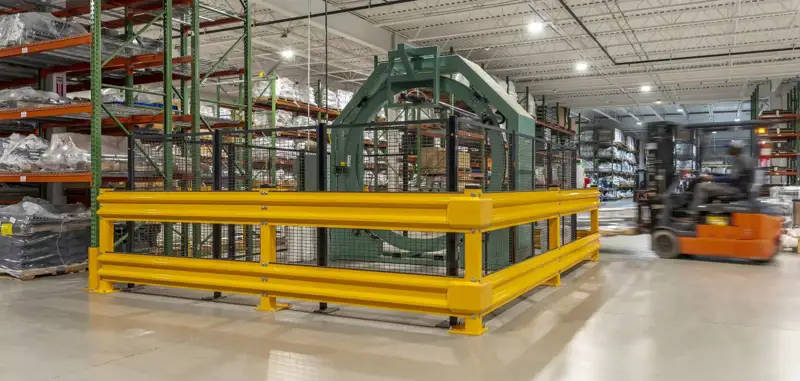 Sliding Safety Railing Safety Railing and Modular Guardrail made from Slip-on Railing Fittings ...