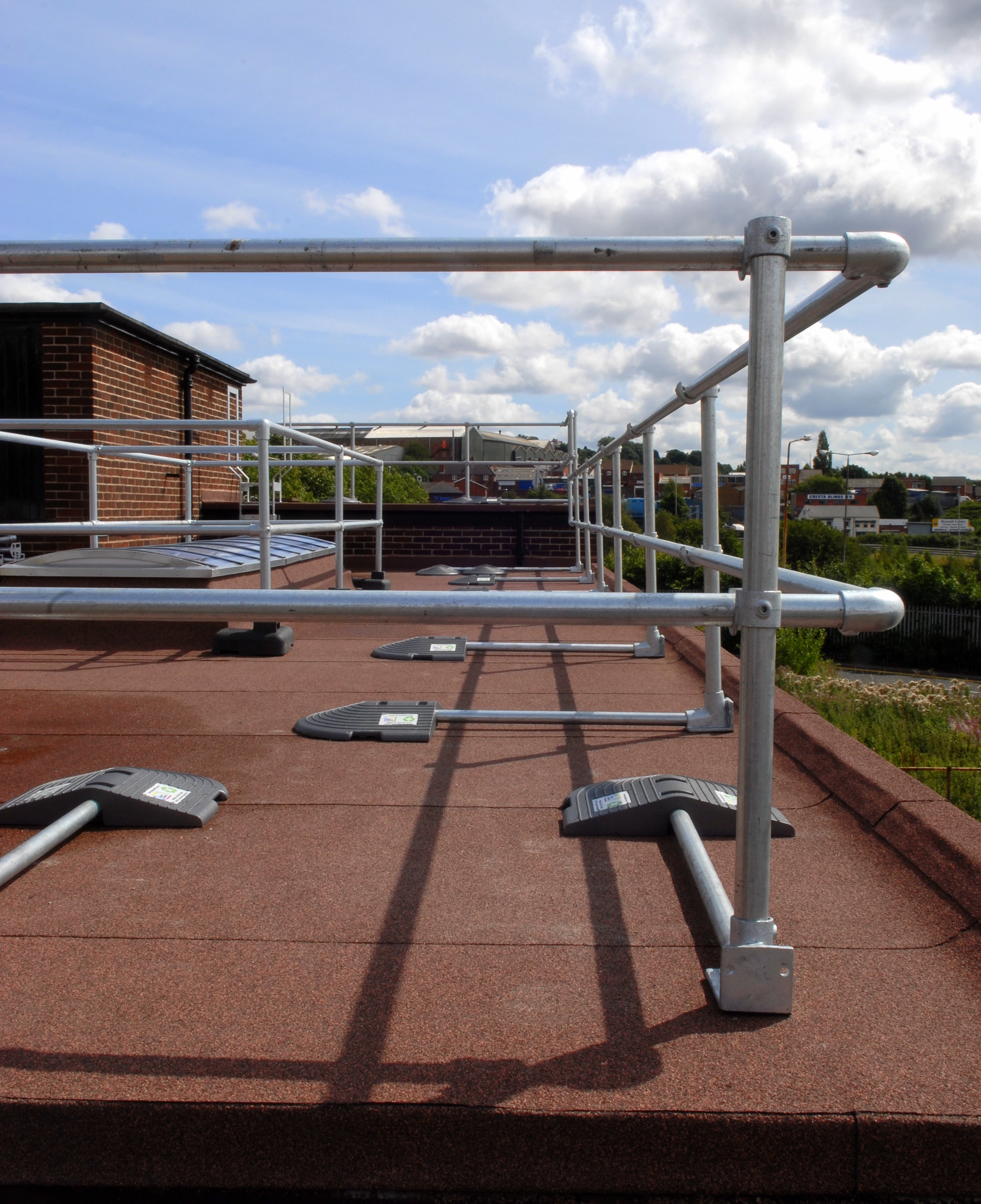 Rooftop Safety Guardrail / Safety Rail / Roof Guardrail /  free standing roof edge safety rail / Fall Protection