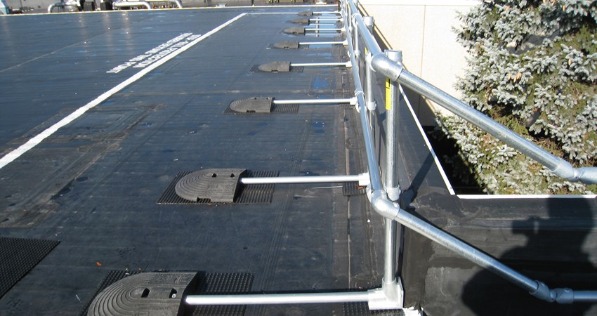 KeeGuard Rooftop Safety Guardrail - Safety Rail | roof fall protection | rooftop guardrail | fall protection equipment