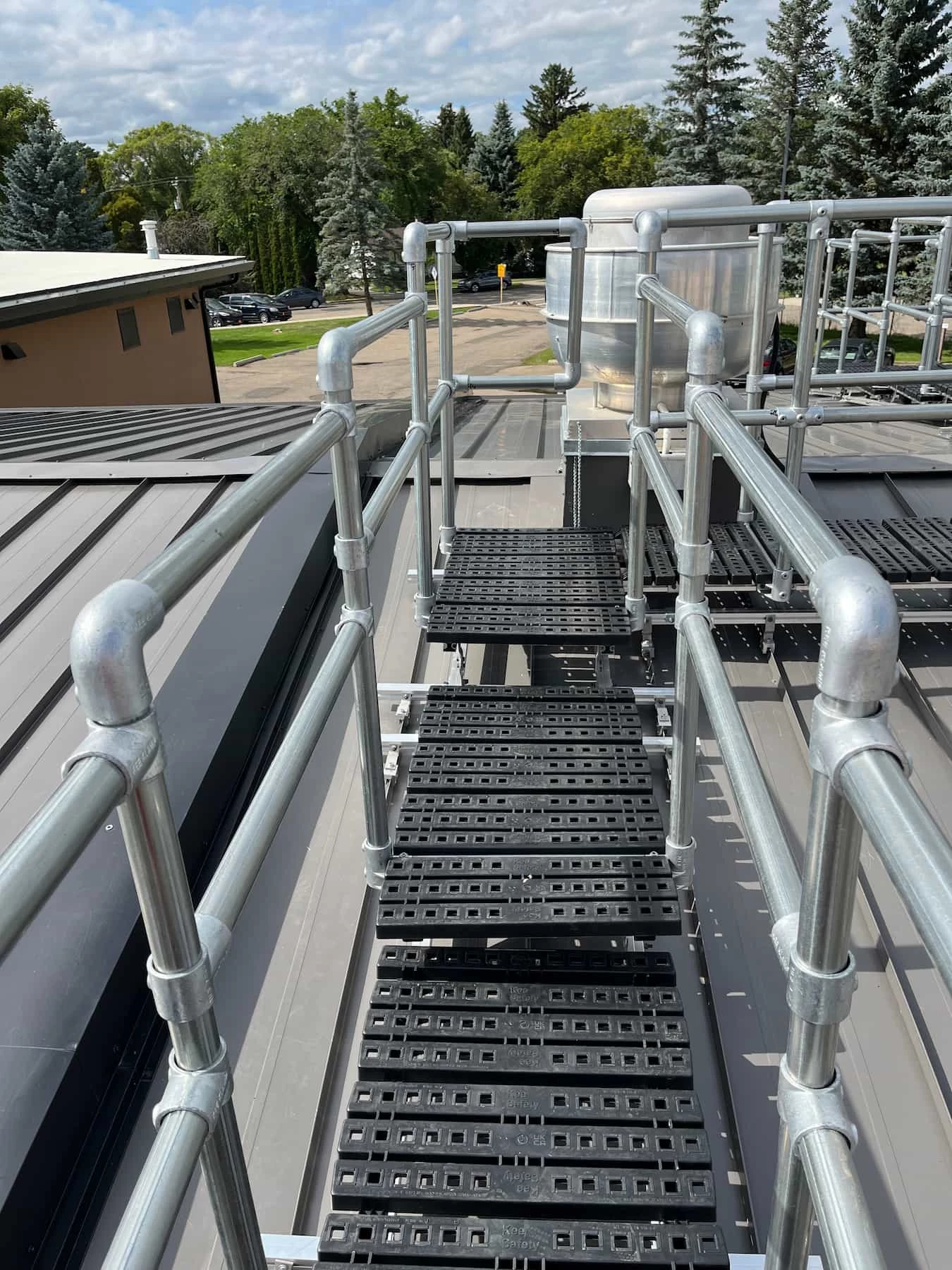 Fall protection walkway system installed in Brooks Alberta