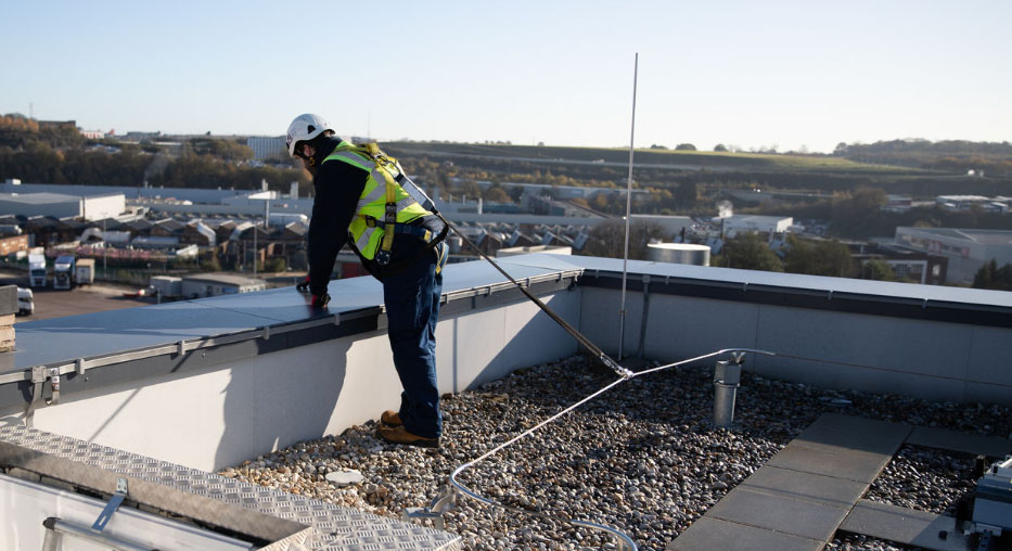 horizontal lifeline fall arrest and fall restraint system