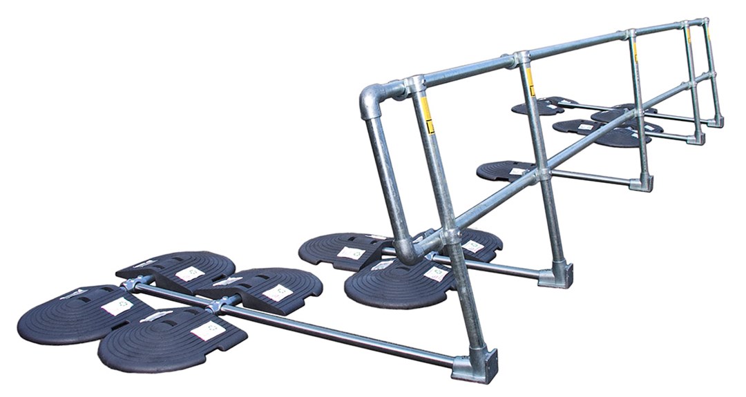 rooftop fall protection | fall protection equipment | safety rail | safety guardrail | rooftop railings | collective fall protection