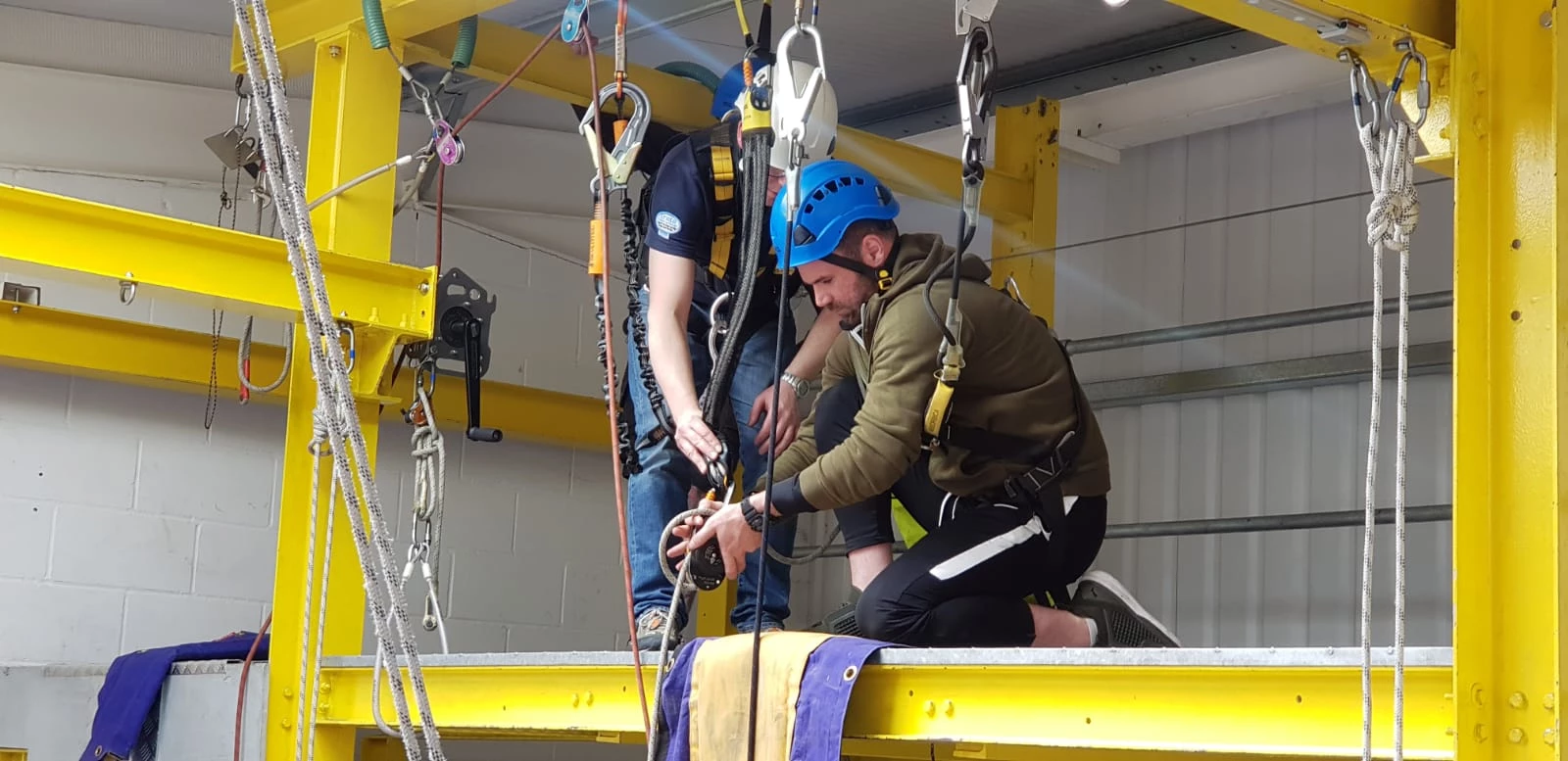 Rescue after a fall training