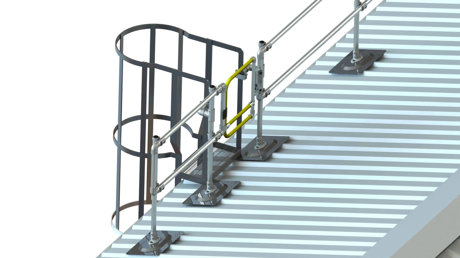 KeeGuard ladder | Kee Gate | self closing safety gate | rooftop ladder | rooftop safe access | roof edge railings system