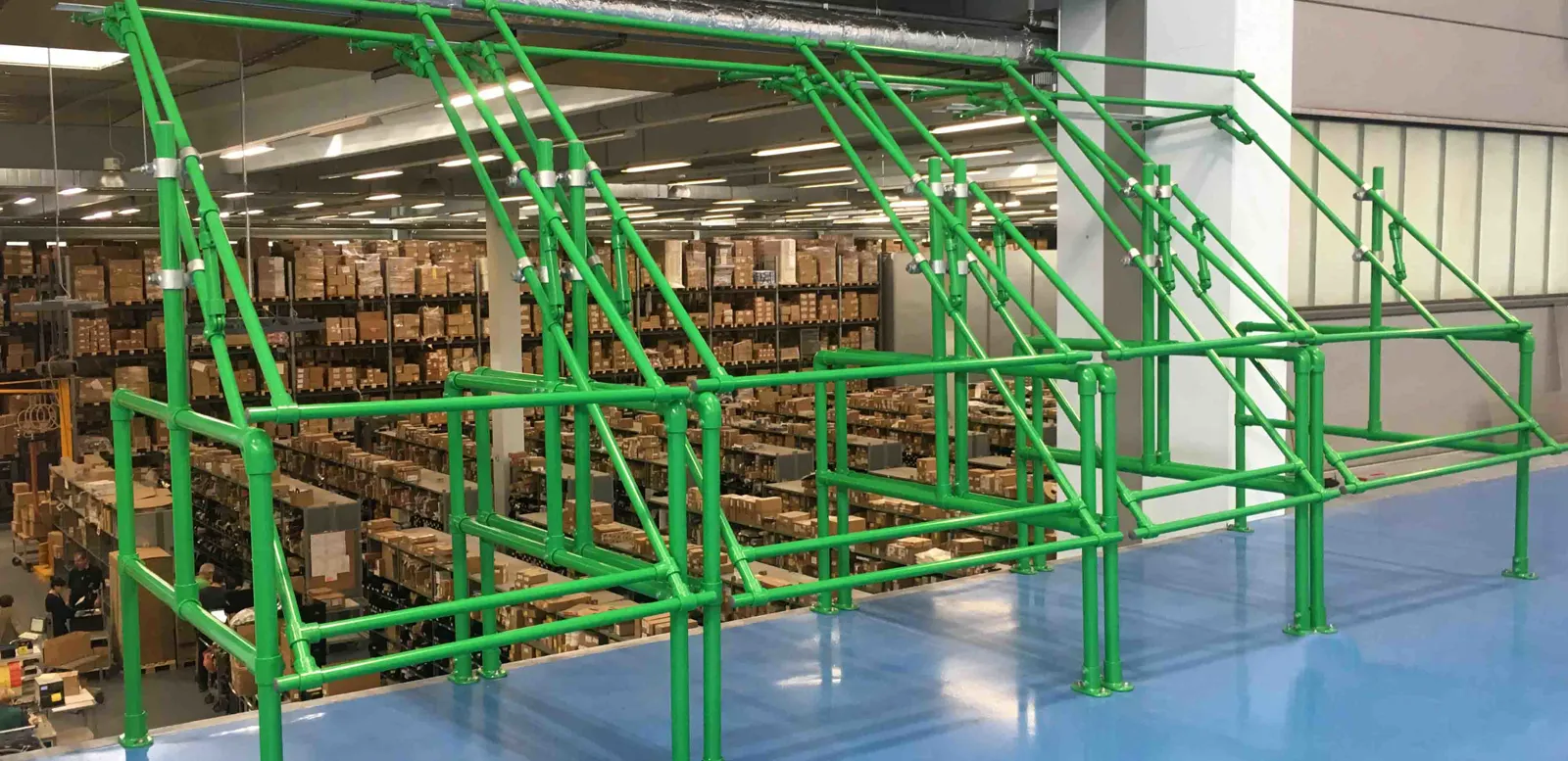Warehouse Racking Platform Fall Protection Mezzanine Fall Protection Clear Height Mezzanine Safety Gate,